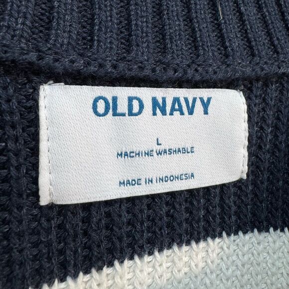 Navy/White Old Navy Sleeveless Sweater Size L EUC - Picture 6 of 6